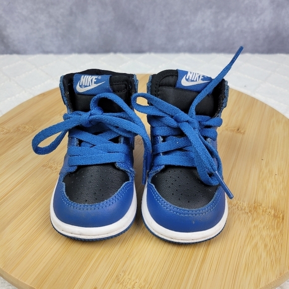 Nike Air Jordan 1 Retro High OG TD - Dark Marina Blue Size 4C - Picture 3 of 10